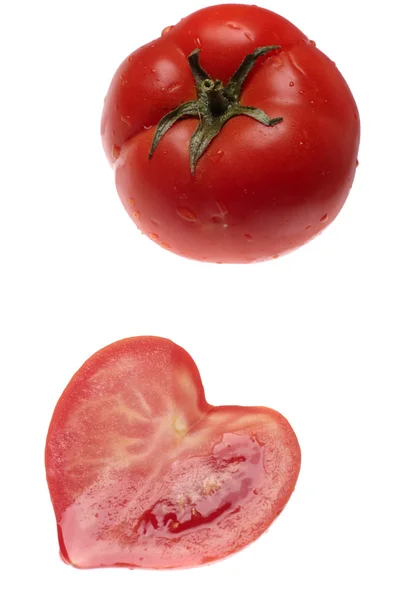 Tomato  in form of heart — Stock Photo, Image