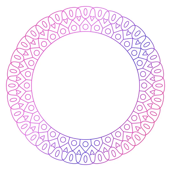 Cirkelframe Vorm Van Mandala Patroon Voor Henna Mehndi Tattoo Decoratie — Stockvector