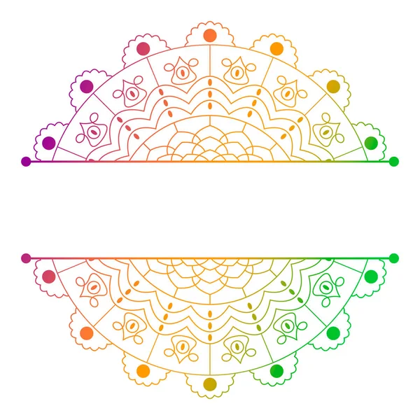 Mandala Patrón Dividido Forma Mandala Para Henna Mehndi Decoración Tatuajes Vector de stock
