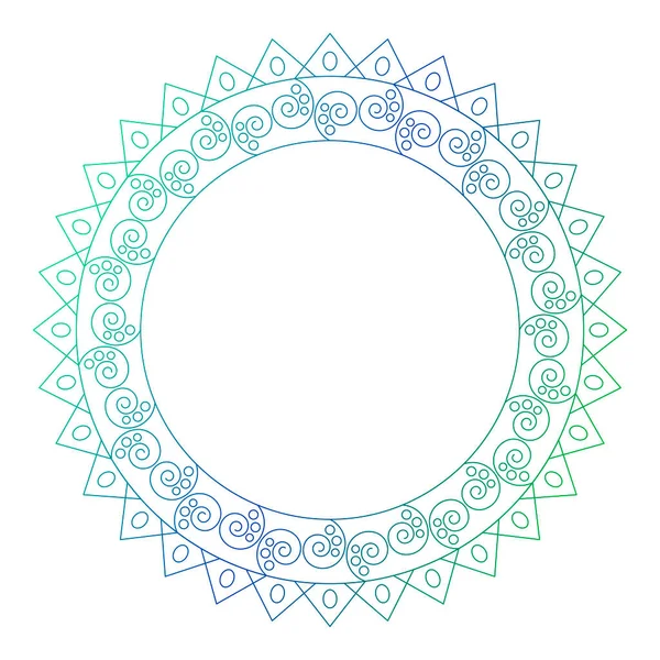 Kreisrahmen Form Von Mandala Muster Für Henna Mehndi Oder Tätowierdekoration — Stockvektor