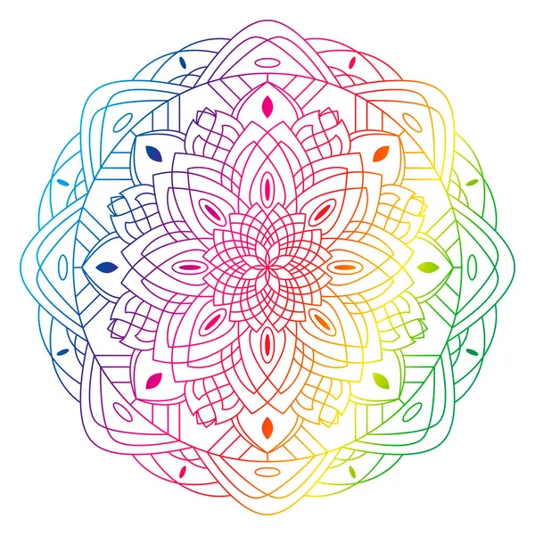 Flower Mandala Circular Pattern Form Mandala Decorative Ornament Ethnic Oriental — Stock Vector