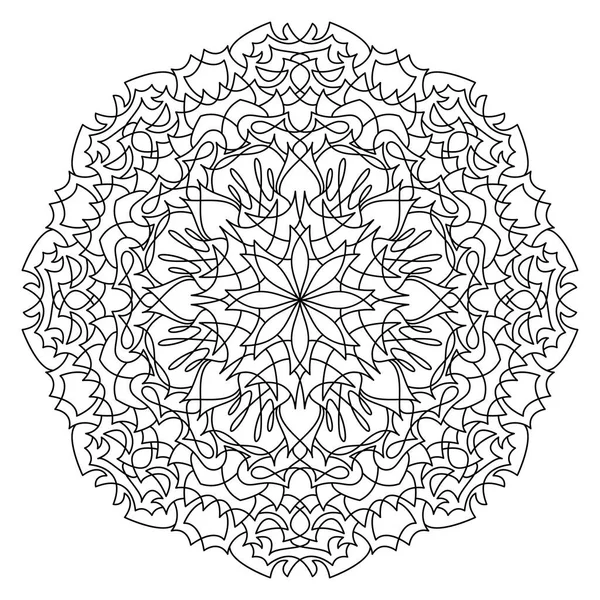 Blume Mandala Kreisförmiges Muster Form Von Mandala Für Henna Mehndi — Stockvektor
