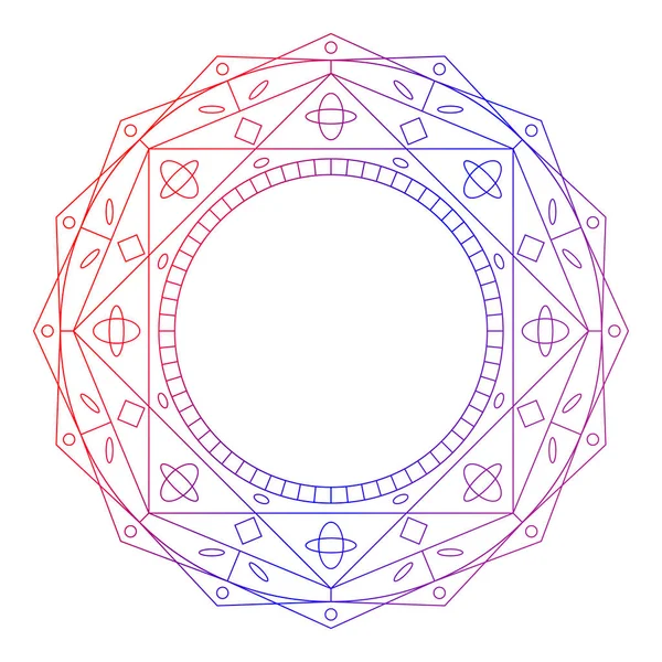 Marco Circular Forma Mandala Patrón Para Henna Mehndi Decoración Del — Archivo Imágenes Vectoriales