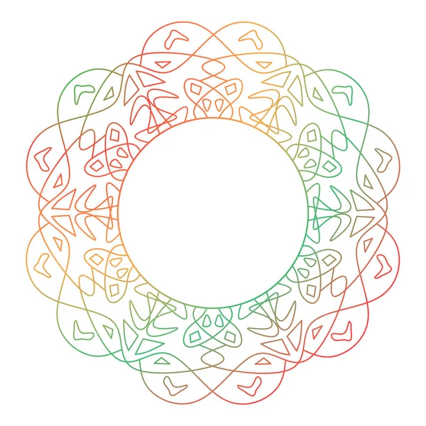 Marco Circular Forma Mandala Patrón Para Henna Mehndi Decoración Del Vector de stock