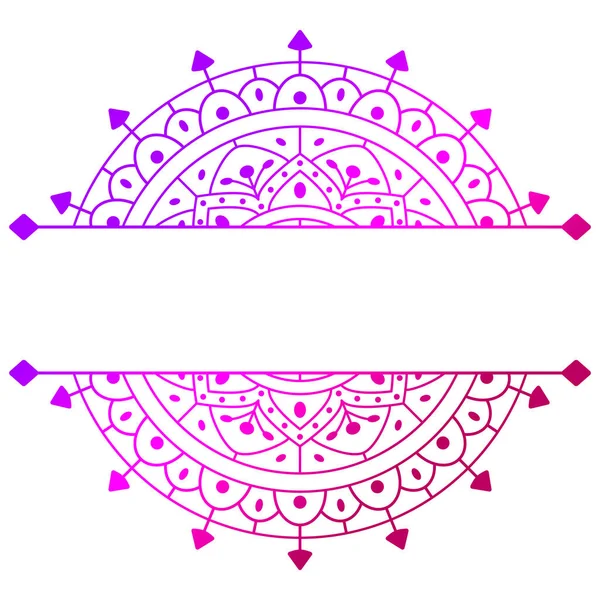 Mandala Split Pattern Form Mandala Henna Mehndi Tattoo Decoration Decorative — Stock Vector