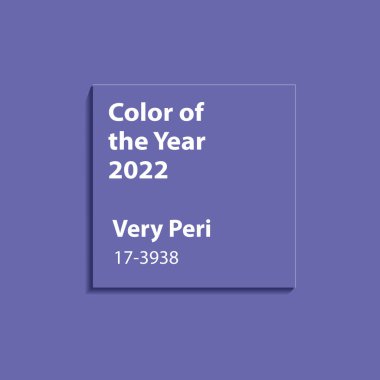 2022 'nin Peri Pantone Rengi gibi. Renkli palet kare kumaşı. Vektör illüstrasyon fayansı