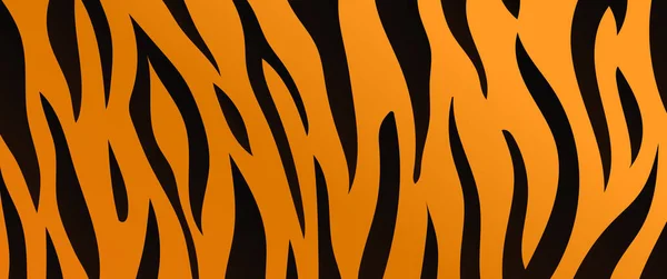Tigris Bőr Textúra Háttér Tigris Szőrme Fekete Narancssárga Csíkos Vektor — Stock Vector