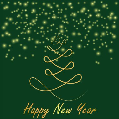 Yeşil arka planda Noel ağacı