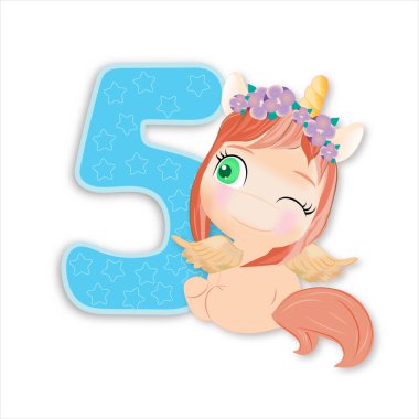 Kırmızı tek boynuzlu at sırt mavisiyle oturuyor.