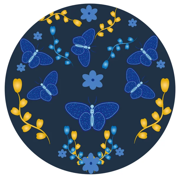 Yıldız kelebekleri mavi arka planda iz bırakır