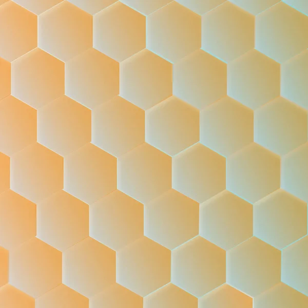幾何学模様オレンジ六角形 — ストックベクタ