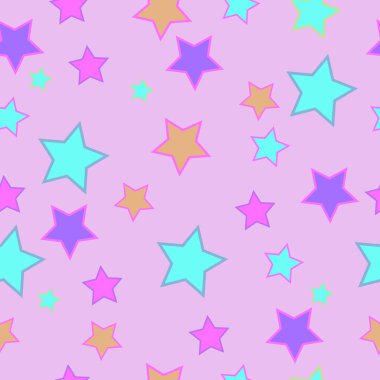 Pembe arkaplanda bir yıldızın geometrik deseni