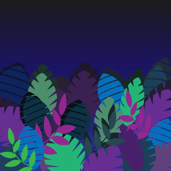 Mavi yeşil yapraklardan oluşan yağmur ormanı