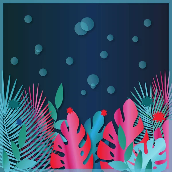 Підводний Світ Червоними Рослинами — стоковий вектор
