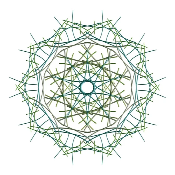 Okrągłe Dekoracje Etniczna Mandala Unikalna Abstrakcyjna Ilustracja Piękny Wizerunek Zdobi — Zdjęcie stockowe
