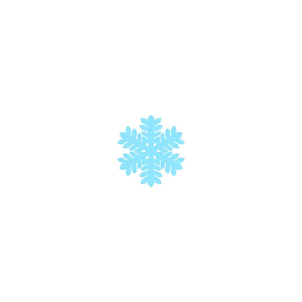 Blue Snowflake Icon Simple Form Ordinary Snowflake Winter Background — Stock Photo, Image