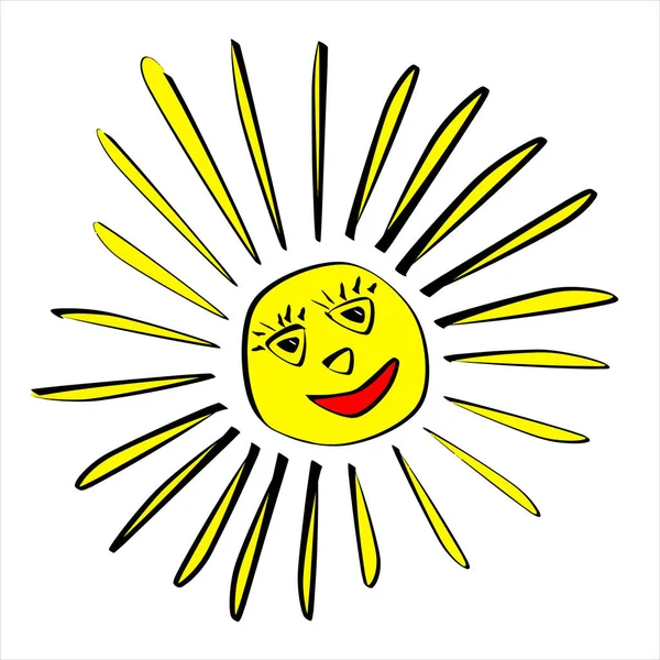 Ikone Des Sonnigen Wetters Illustration Des Logo Elements Die Gestaltung — Stockfoto