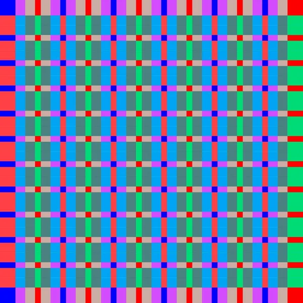 Patrón Cuadros Tejido Armónico Rayas Multicolores Ideal Para Decoración Telas — Foto de Stock