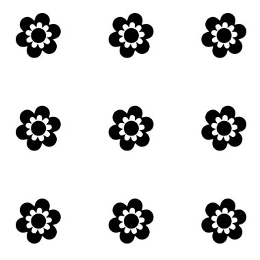 Orijinal çiçek ikonu. Tekrarlanan çiçek desenleri