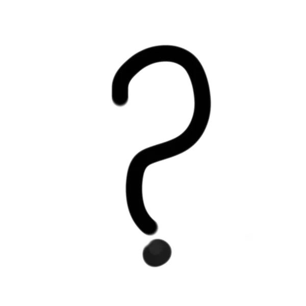 Ein Gezeichnetes Fragezeichen Fragezeichen Handgezeichnete Verhörsymbole Oder Eine Skizze Für — Stockfoto
