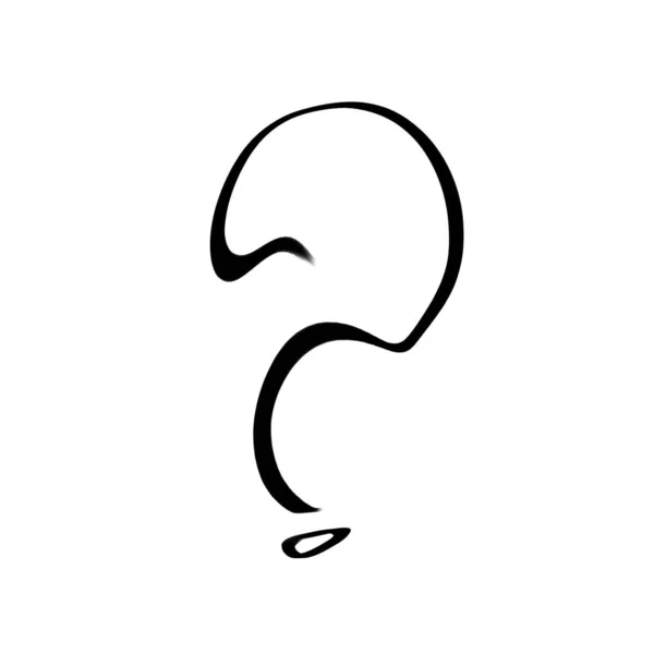 Narysowany Znak Zapytania Symbol Zapytania Ręcznie Rysowane Ikony Przesłuchań Lub — Zdjęcie stockowe