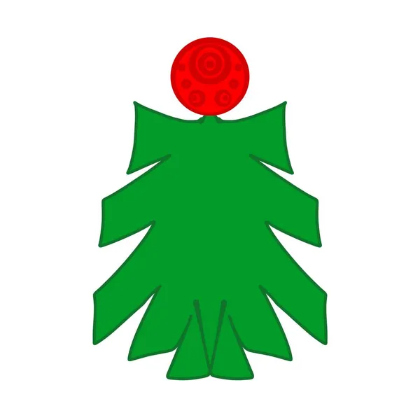 Árvore Natal Símbolo Natal Ano Novo Uma Árvore Natal Desenhada — Fotografia de Stock