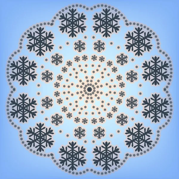 Χειμερινό Φόντο Διακοσμημένο Νιφάδες Χιονιού Πρωτοχρονιάτικο Υπόβαθρο Ιστορικό Μιας Ευχετήριας — Φωτογραφία Αρχείου