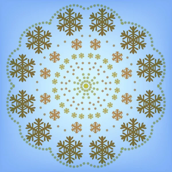 Winter Background Decorated Snowflakes New Year Background Background Greeting Card — Stock Photo, Image