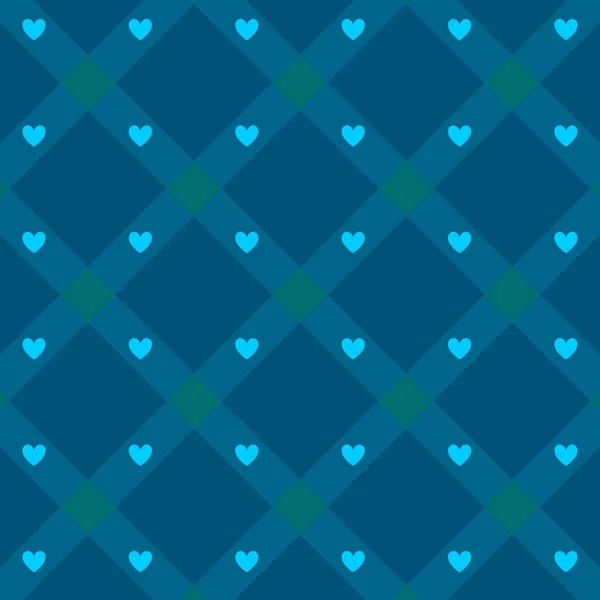 Checkered Bakgrund Dekorerad Med Hjärtan Bakgrund För Album Scrapbooking Konstföremål — Stockfoto