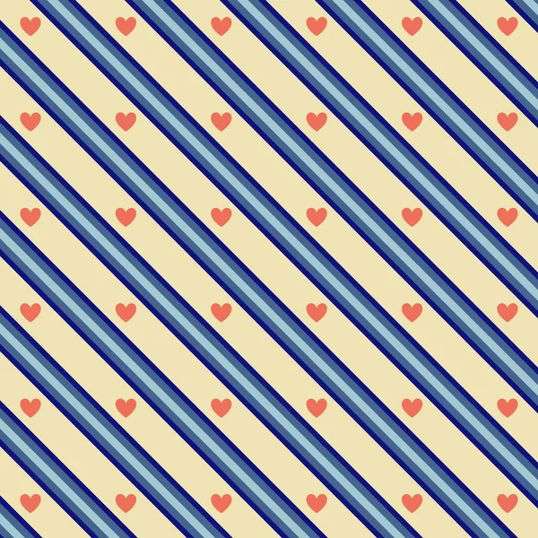 Original Striped Background Hearts Background Stripes Lines Diagonals Hearts Abstract — Stock Photo, Image