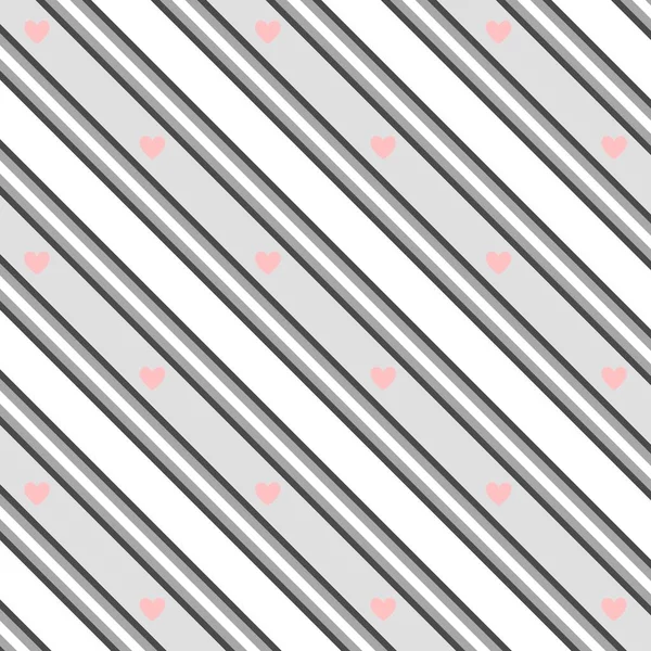 Originale Sfondo Strisce Con Cuori Sfondo Con Strisce Linee Diagonali — Foto Stock