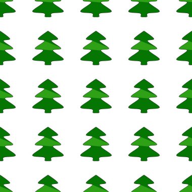 Kusursuz bir Noel ağacı görüntüsü. Noel ağaçlarıyla tekrarlanan şablonlar. Kartpostallar, afişler, kapaklar, albümler, mobil ekran koruyucular, hatıra defteri, reklamlar, bloglar için arka plan