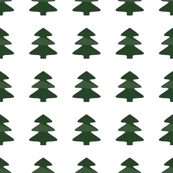 Nahtlos Wiederholtes Bild Eines Weihnachtsbaums Muster Mit Weihnachtsbäumen Wiederholen Hintergrund — Stockfoto