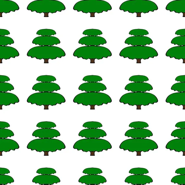 Бесшовное Повторяющееся Изображение Рождественской Елки Повторяю Узоры Рождественскими Елками Фон — стоковое фото