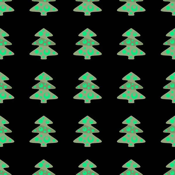 Hladce Opakující Obraz Vánočního Stromečku Opakování Vzorů Vánočními Stromky Pozadí — Stock fotografie