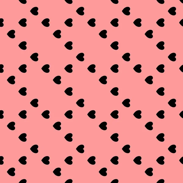 Hearts Valentine Day Checkered Background February Seamless Repeating Pattern Background — Stock Photo, Image