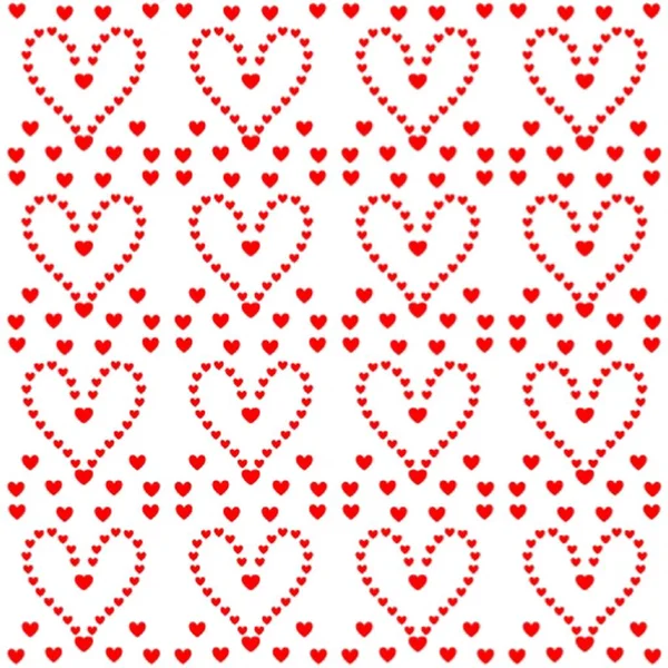 Corações Para Dia Dos Namorados Postal Com Corações Para Dia — Fotografia de Stock