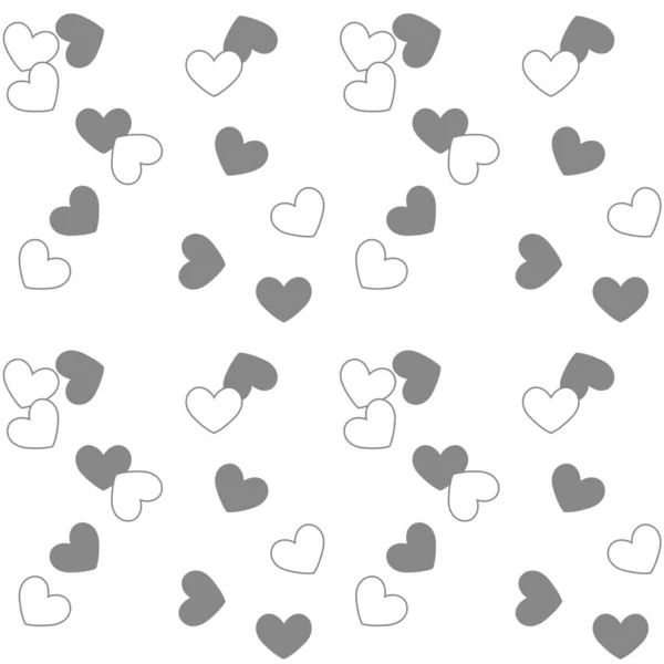Corações Para Dia Dos Namorados Postal Com Corações Para Dia — Fotografia de Stock