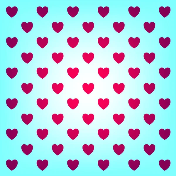Herzen Zum Valentinstag Eine Postkarte Mit Herzen Für Den Februar — Stockfoto