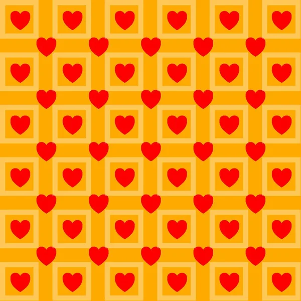 Hearts Valentine Day Checkered Background February Background Scrapbooking Albums Advertising — Stock Photo, Image