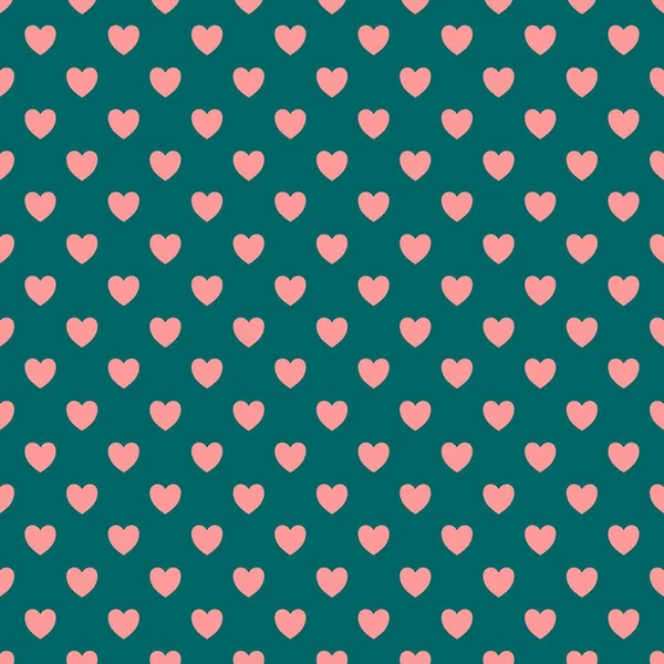 Hearts Valentine Day Postcard Hearts February Seamless Repeating Pattern Background — Stock Photo, Image