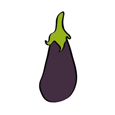 Patlıcan. Basit bir patlıcan şeması. Kartpostallar, afişler, kapaklar, albümler, mobil ekran koruyucular, hatıra defteri, reklamlar, bloglar için illüstrasyon