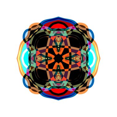 Etnik oryantal mandala. Çiçek desenleri tekrarlanıyor. Albümler, kupürler, sanat eserleri, reklamlar, blogcular ve ekran koruyucular için arkaplan