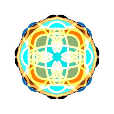 Etnik oryantal mandala. Çiçek desenleri tekrarlanıyor. Albümler, kupürler, sanat eserleri, reklamlar, blogcular ve ekran koruyucular için arkaplan