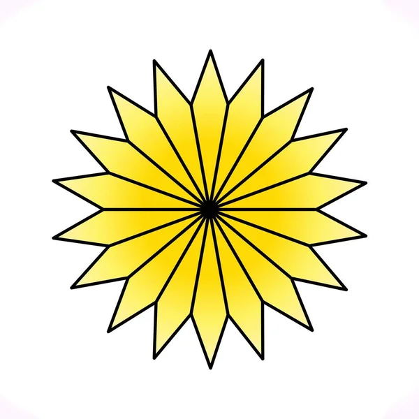 Ilustrație Abstractă Soarelui Reprezentarea Schematică Soarelui Sun Icon — Fotografie, imagine de stoc