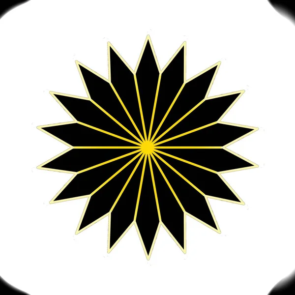 Ilustrație Abstractă Soarelui Reprezentarea Schematică Soarelui Sun Icon — Fotografie, imagine de stoc