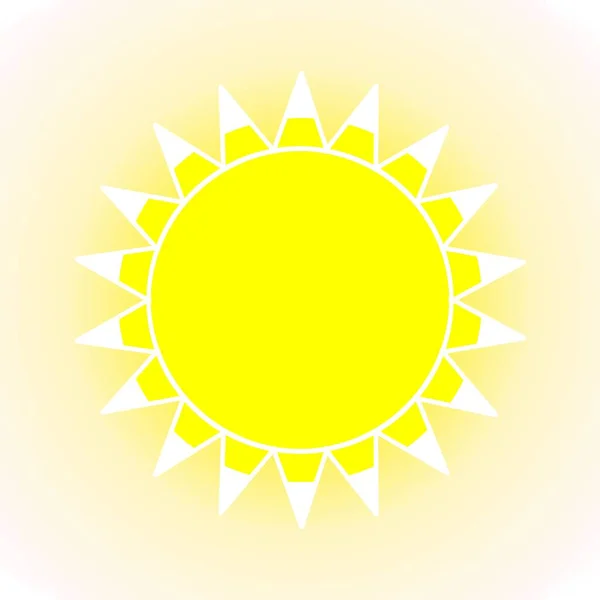Абстрактна Ілюстрація Сонця Схематичне Зображення Сонця Сан Ікон — стокове фото