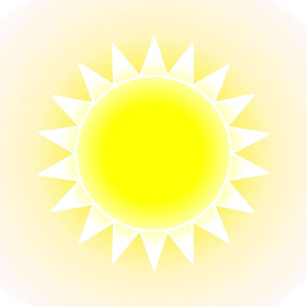 Abstrakcyjna Ilustracja Słońca Schematyczna Reprezentacja Słońca Ikona Słońca — Zdjęcie stockowe