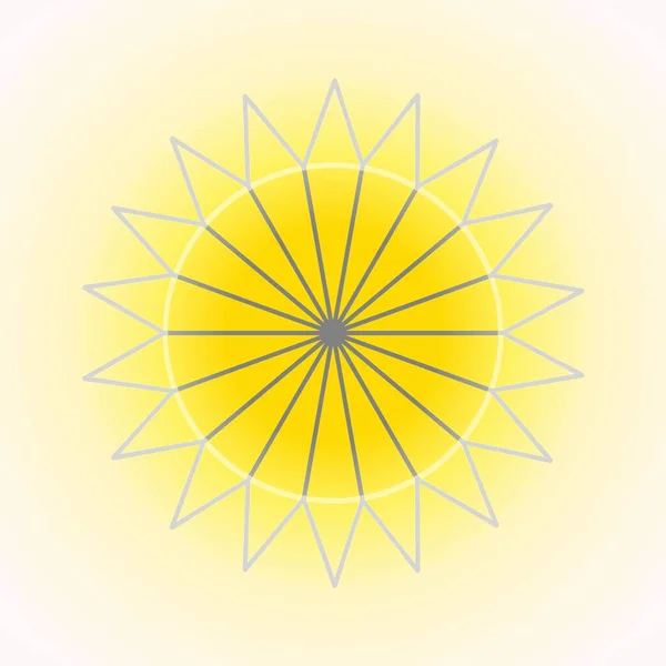 Abstract Illustration Sun Schematic Representation Sun Sun Icon — Fotografia de Stock