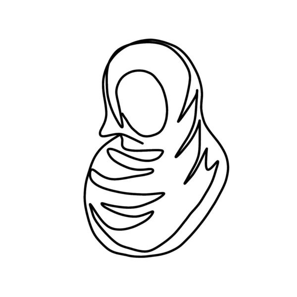 Hijab Traditional Women Headdress Hijab Schematic Illustration Hijab — Stock Photo, Image